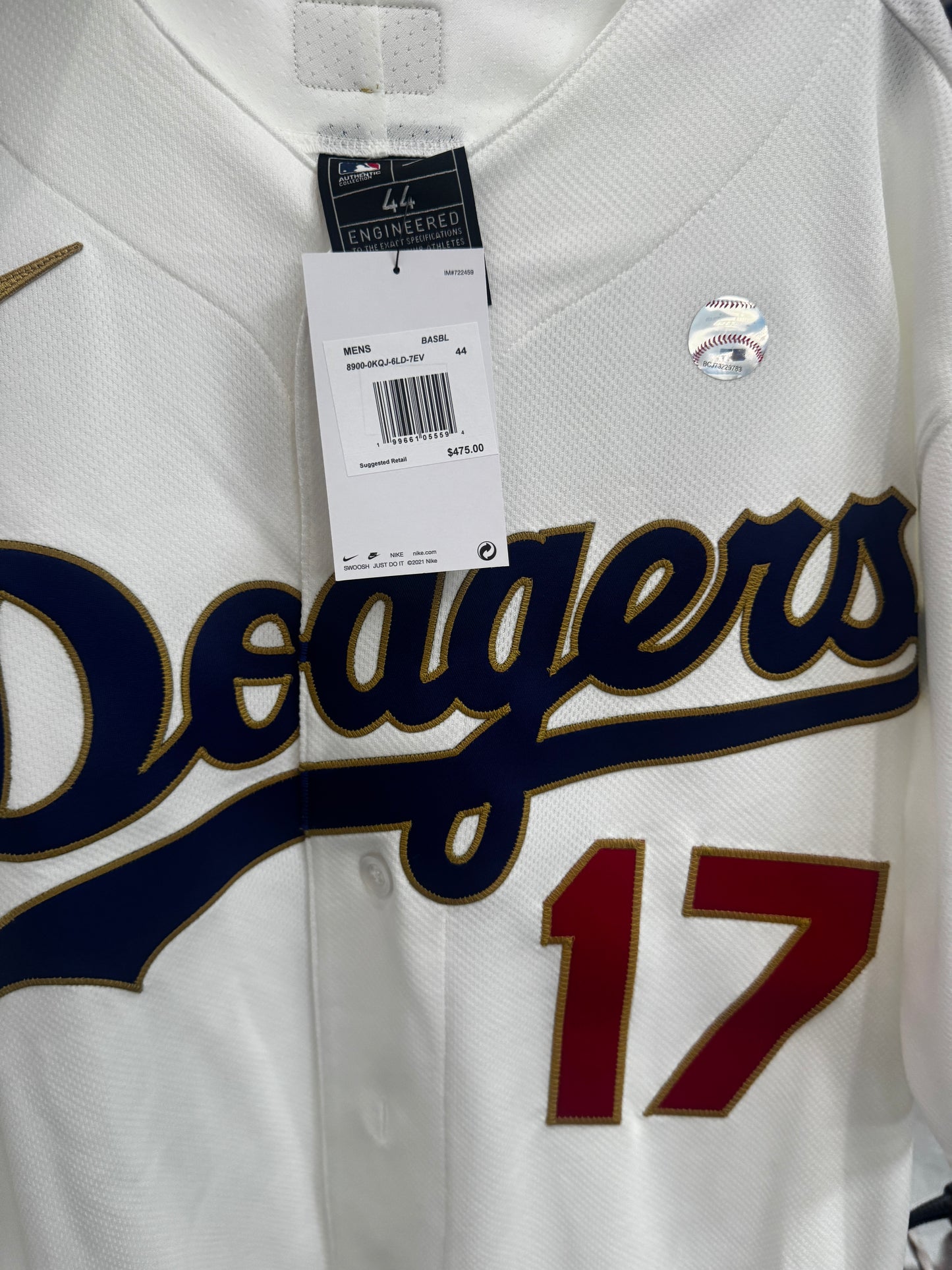Shohei Ohtani Nike Elite Authentic Gold Jersey 2025 World Series Dodgers Size 44