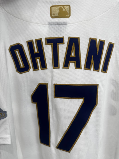 Shohei Ohtani Nike Elite Authentic Gold Jersey 2025 World Series Dodgers Size 44