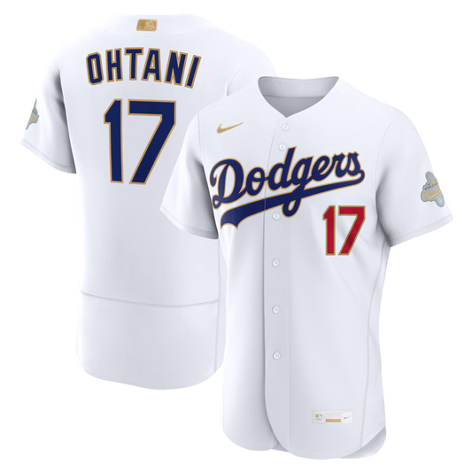 Shohei Ohtani Nike Elite Authentic Gold Jersey 2025 World Series Dodgers Size 48