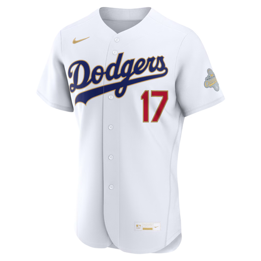 Shohei Ohtani Nike Elite Authentic Gold Jersey 2025 World Series Dodgers Size 48
